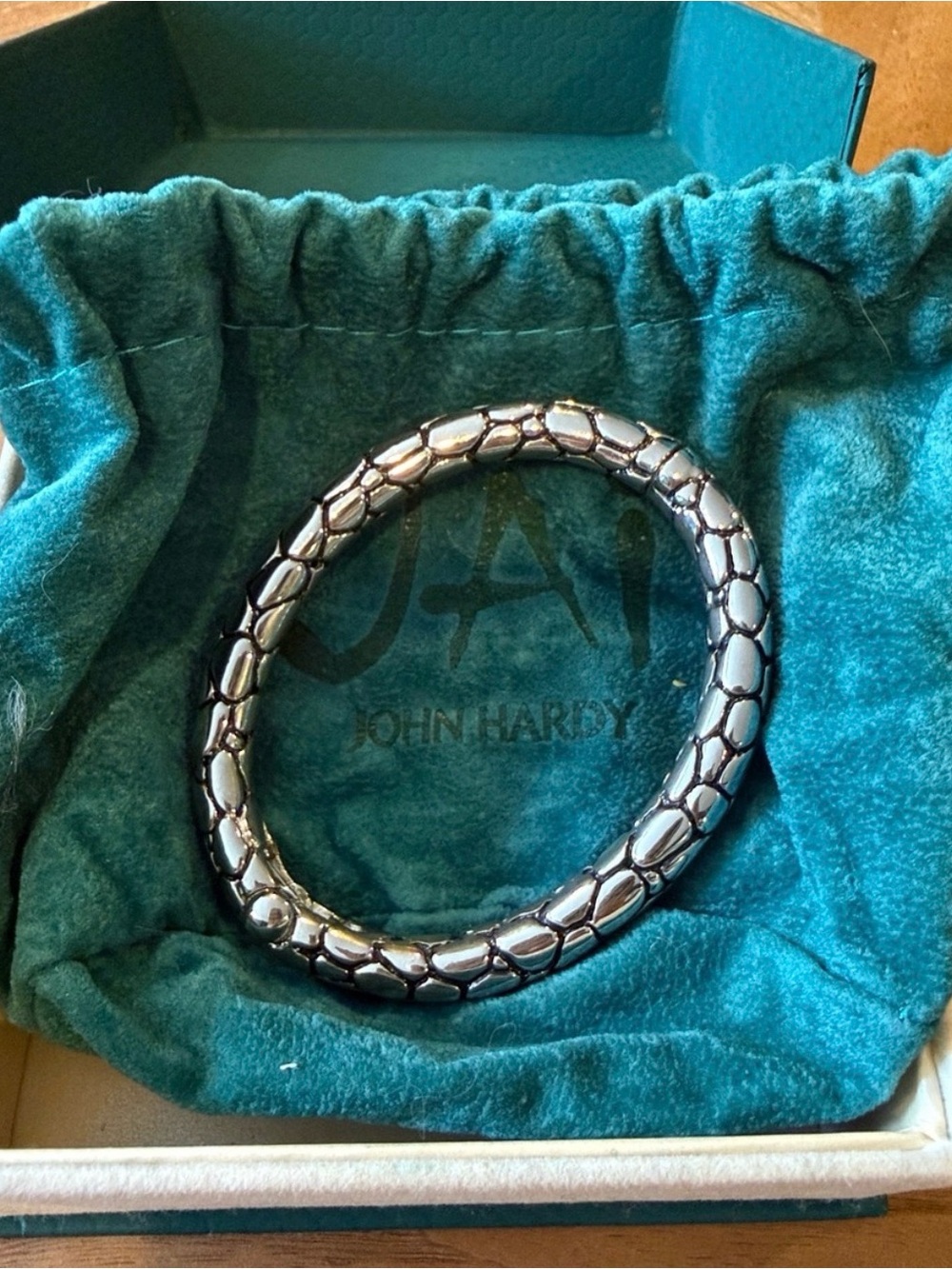 JAI by John Hardy Silver Textured Bangle Bracelet - Silver